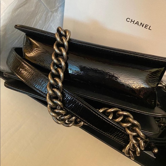 Chanel exotic Python Small Boy Bag Bronze/Black. - Picture 5 of 16